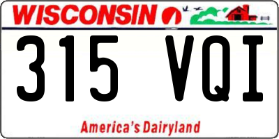 WI license plate 315VQI