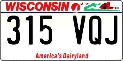 WI license plate 315VQJ