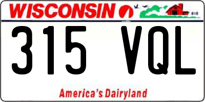 WI license plate 315VQL