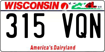 WI license plate 315VQN