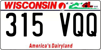 WI license plate 315VQQ
