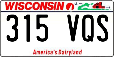 WI license plate 315VQS