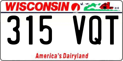 WI license plate 315VQT