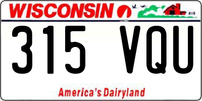 WI license plate 315VQU