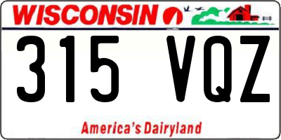 WI license plate 315VQZ