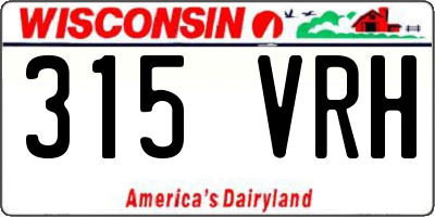 WI license plate 315VRH
