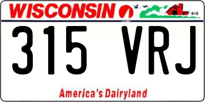 WI license plate 315VRJ