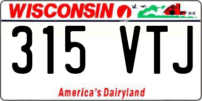 WI license plate 315VTJ