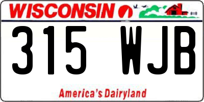 WI license plate 315WJB