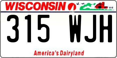 WI license plate 315WJH