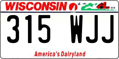 WI license plate 315WJJ