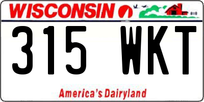 WI license plate 315WKT