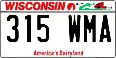 WI license plate 315WMA