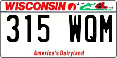 WI license plate 315WQM