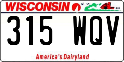 WI license plate 315WQV