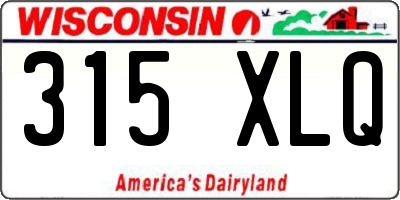 WI license plate 315XLQ