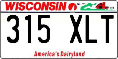WI license plate 315XLT