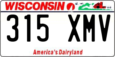 WI license plate 315XMV
