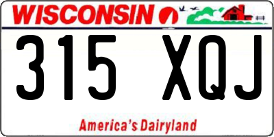 WI license plate 315XQJ