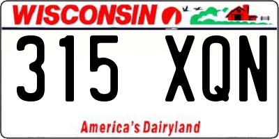 WI license plate 315XQN