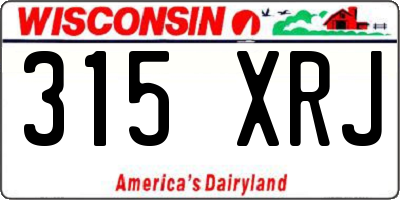 WI license plate 315XRJ