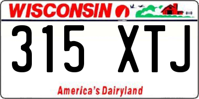 WI license plate 315XTJ