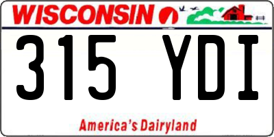 WI license plate 315YDI