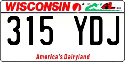 WI license plate 315YDJ