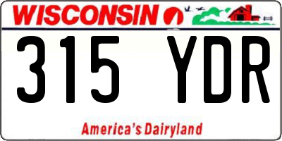 WI license plate 315YDR