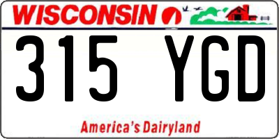 WI license plate 315YGD