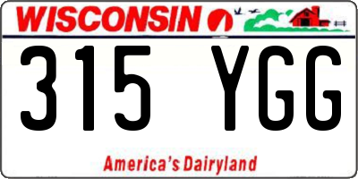 WI license plate 315YGG