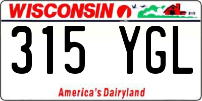 WI license plate 315YGL