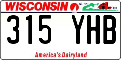 WI license plate 315YHB