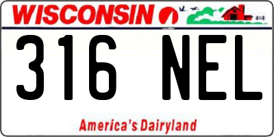 WI license plate 316NEL