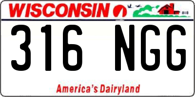 WI license plate 316NGG