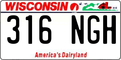 WI license plate 316NGH
