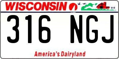 WI license plate 316NGJ