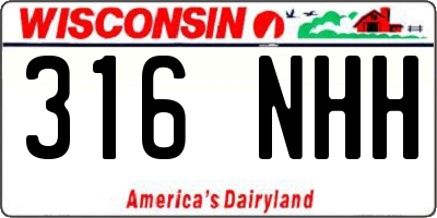 WI license plate 316NHH