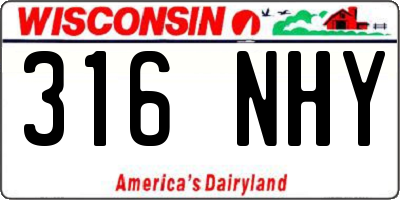 WI license plate 316NHY