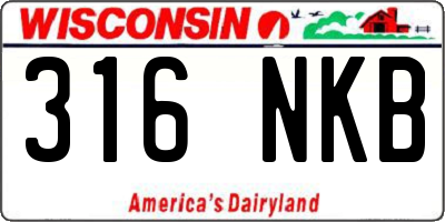 WI license plate 316NKB