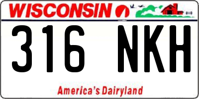 WI license plate 316NKH