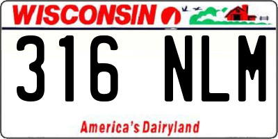 WI license plate 316NLM