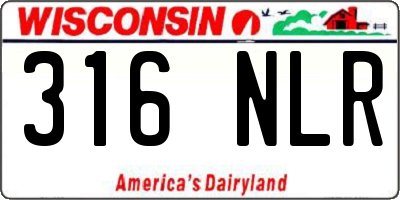 WI license plate 316NLR