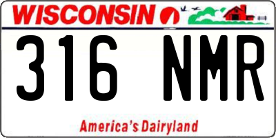 WI license plate 316NMR