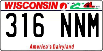 WI license plate 316NNM