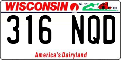 WI license plate 316NQD