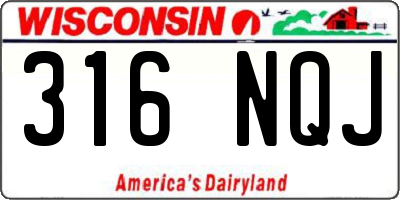 WI license plate 316NQJ