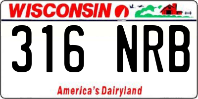 WI license plate 316NRB