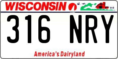 WI license plate 316NRY