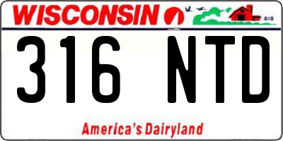 WI license plate 316NTD